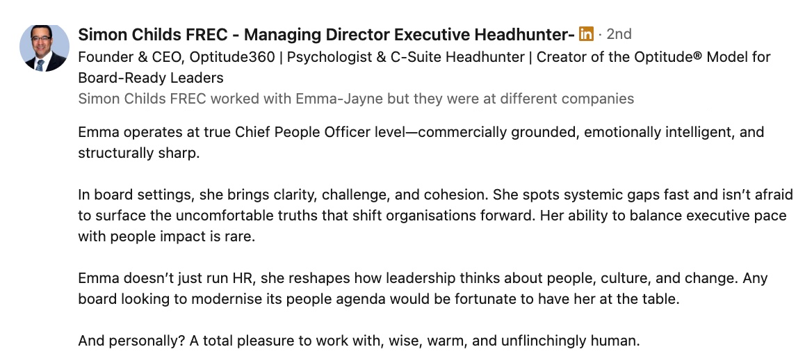 LinkedIn Recommendation 1